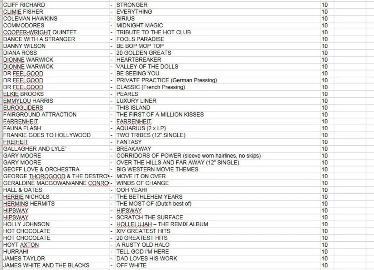 ROUND UP OF VINYL RECORDS €10 EACH - ALL CLEANED - Image 2