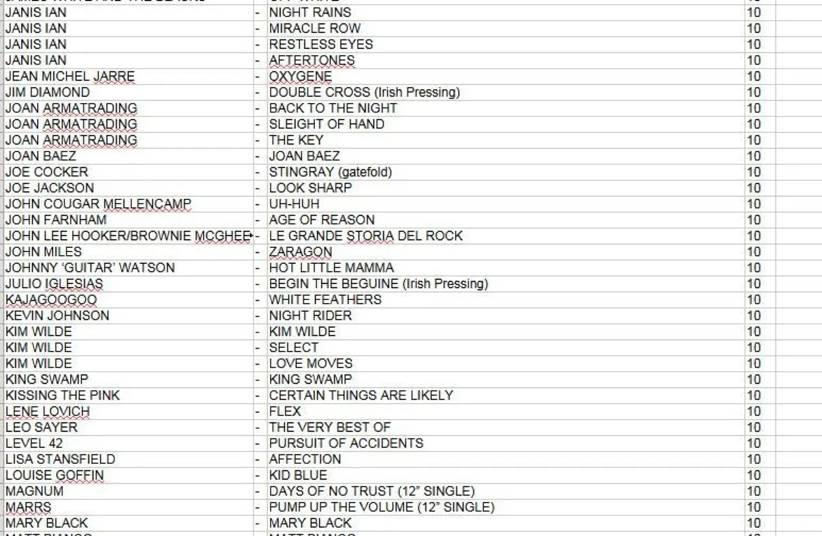 ROUND UP OF VINYL RECORDS €10 EACH - ALL CLEANED - Image 3