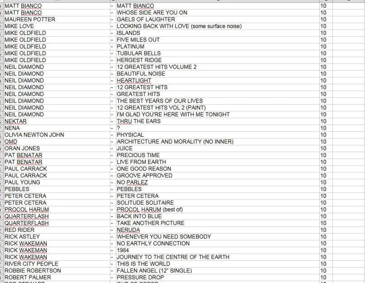 ROUND UP OF VINYL RECORDS €10 EACH - ALL CLEANED - Image 4