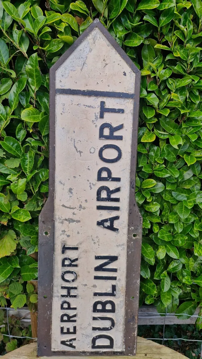 Cast iron sign dublin airport - Image 2