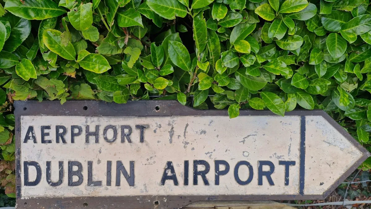 Cast iron sign dublin airport - Image 1