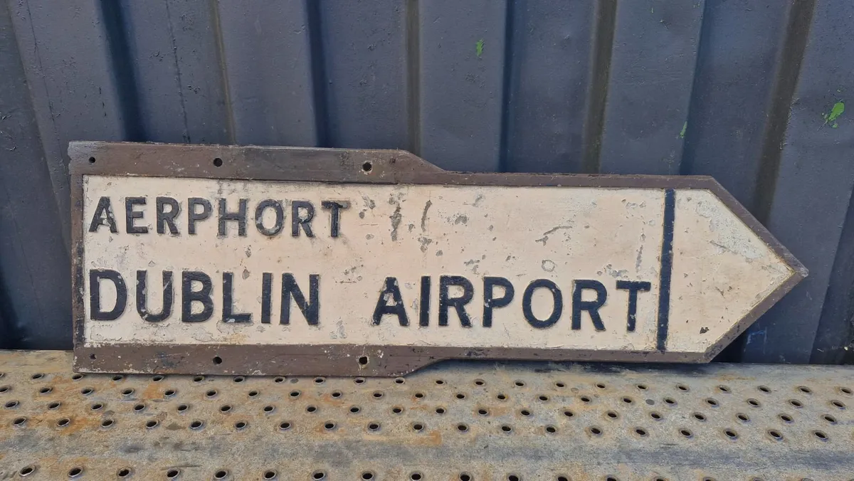 Cast iron sign dublin airport - Image 3