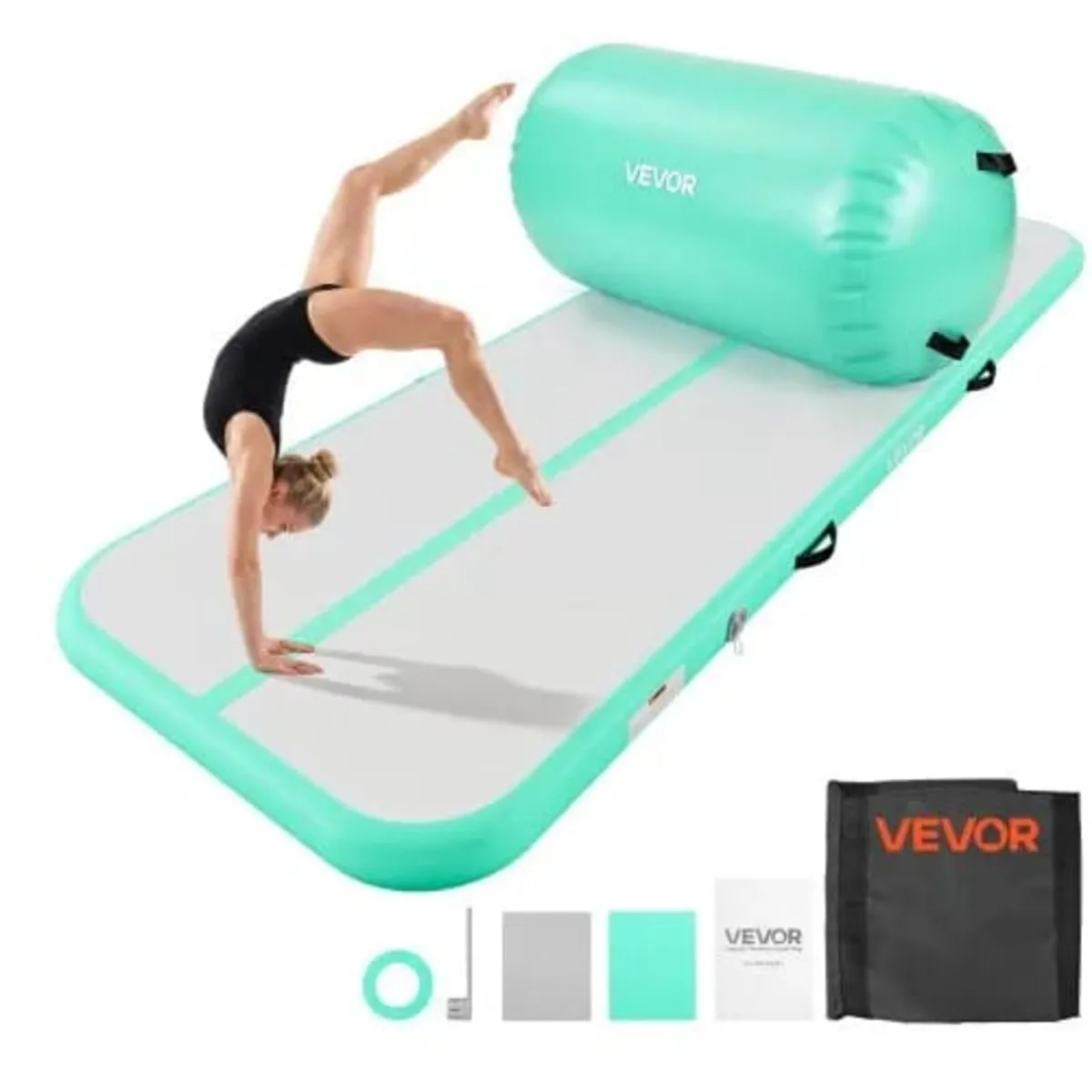 Inflatable Gymnastics Air Mat with Air Barrel 3m T - Image 1