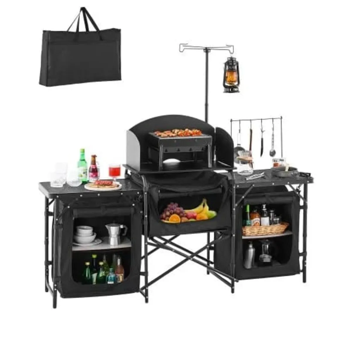 Camping Kitchen Table, Outdoor Camp Cooking Table, - Image 1