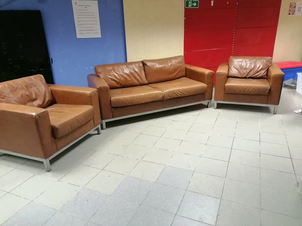 Leather Sofa Set