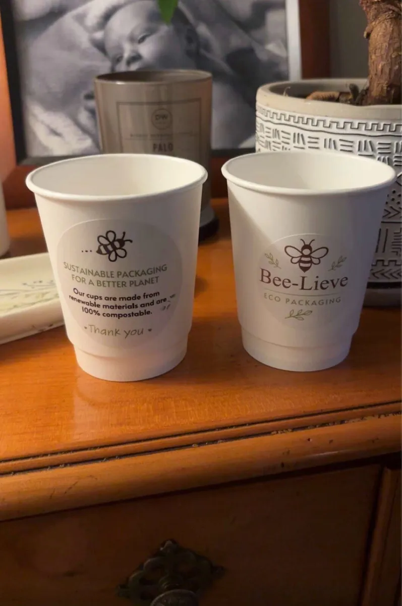 50 pack Eco-Friendly Compostable Coffee Cups Kit - Image 3
