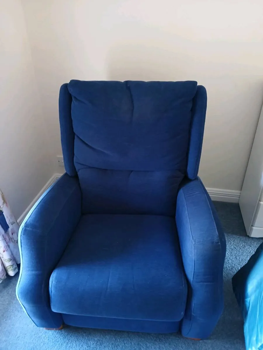 Blue Recliner Armchair - Image 3