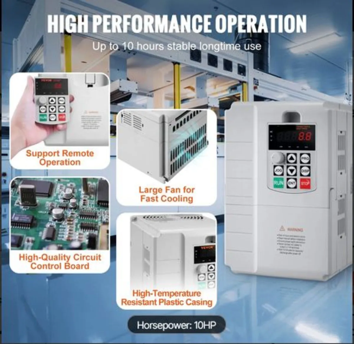 VFD 7.5KW, 34A, 10HP Variable Frequency Drive - Image 3