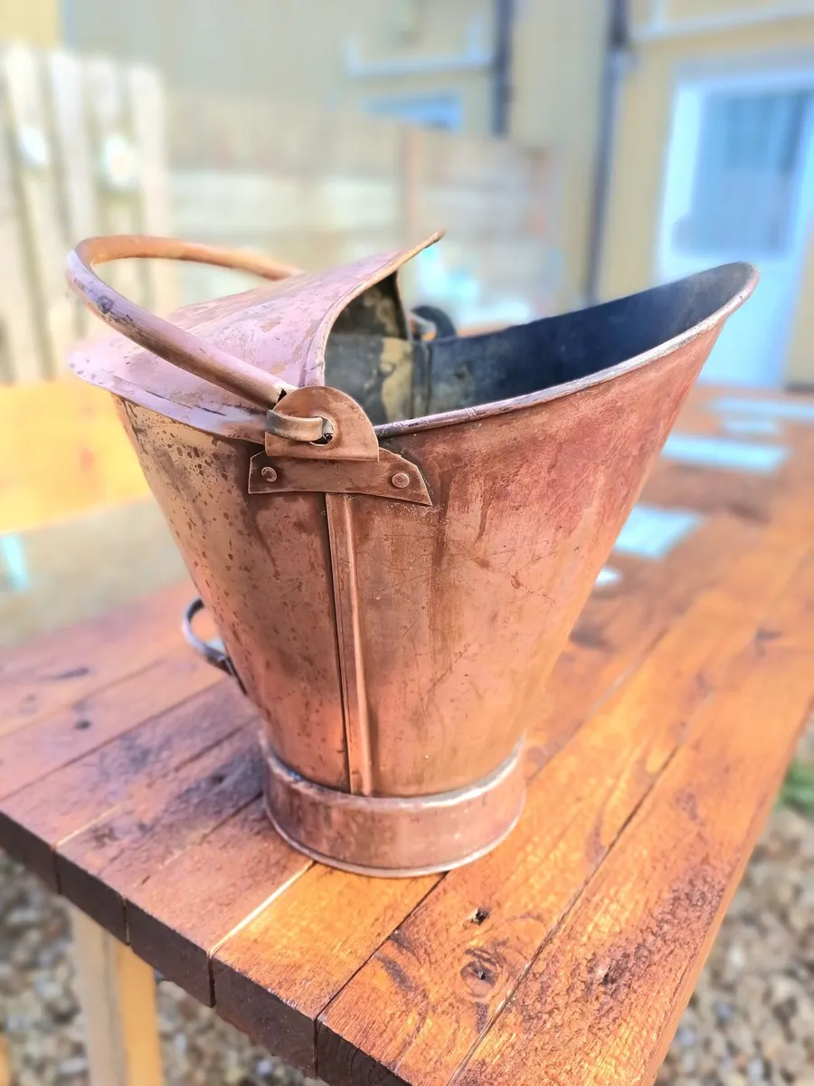 Vintage Handmade Copper Bucket - Image 4