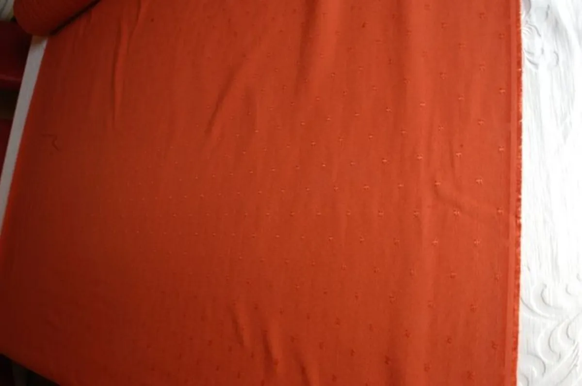10 Meters x 280cm (9ft) Width Terracotta Fabric. - Image 4