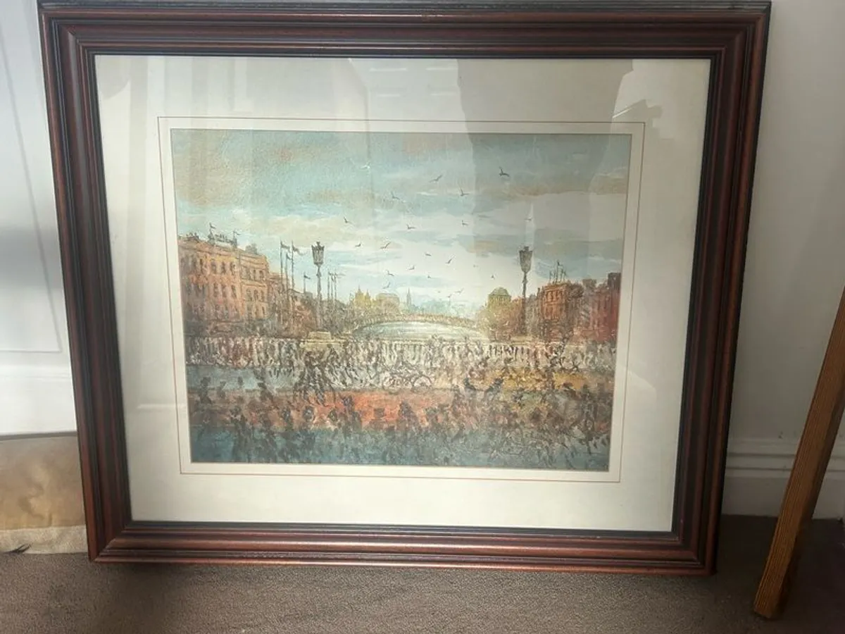 Watercolour of O'Connell Bridge - Image 1