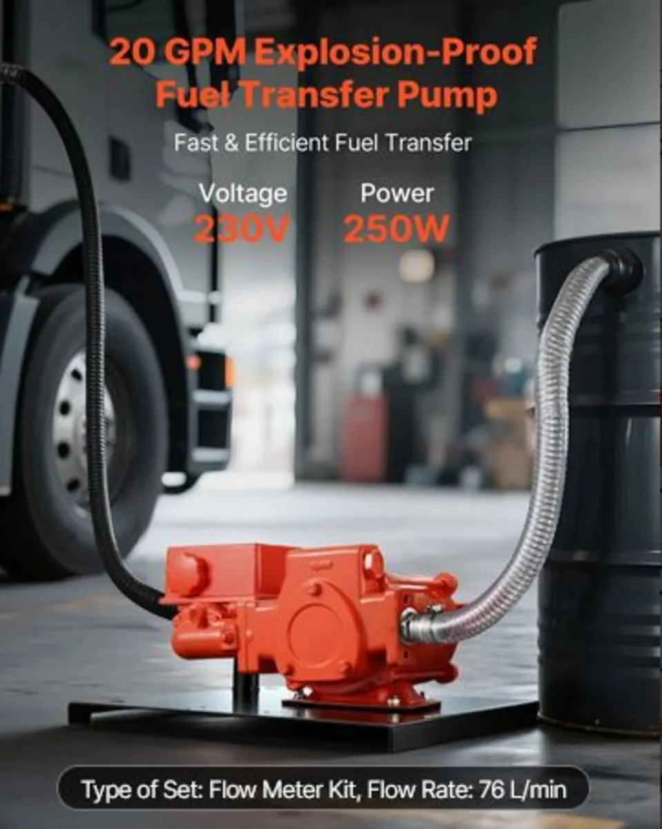 Fuel Transfer Pump 230V,20 GPM 76 L/min,AC Electr - Image 4