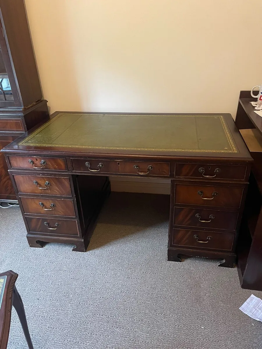 Mahogany Pedestal Desk - Image 2