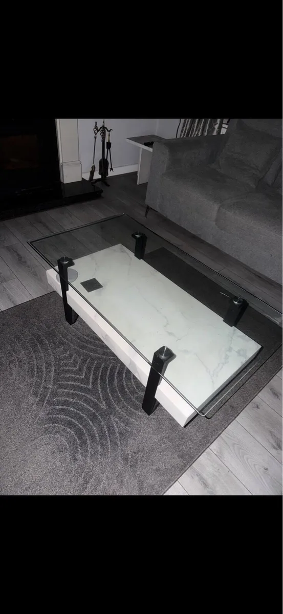 Glass coffee table