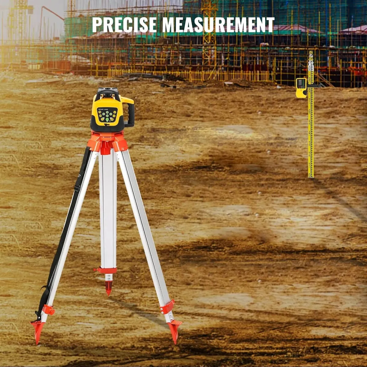 Rotary Laser Level 360° Self-Leveling with Tripod - Image 3