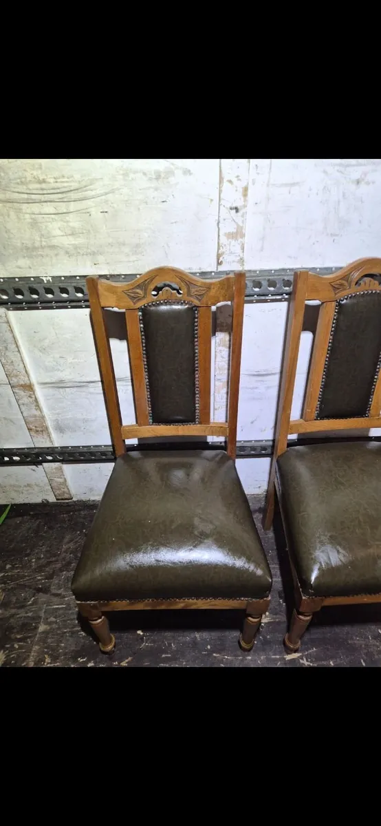Oak chairs x 2 - Image 2