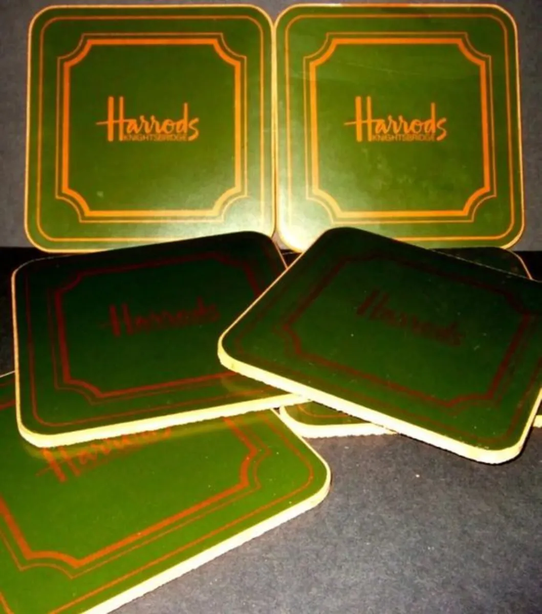 Vintage Harrods Knightsbridge Coasters-Unused - Image 1