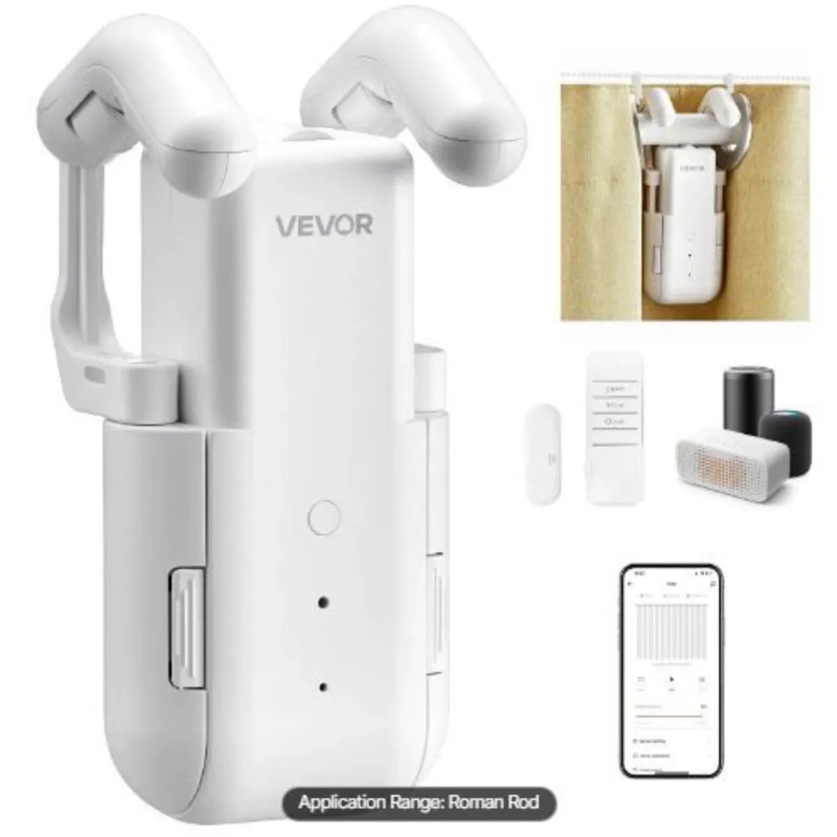 Automatic Curtain Opener, APP and Remote Control - Image 1