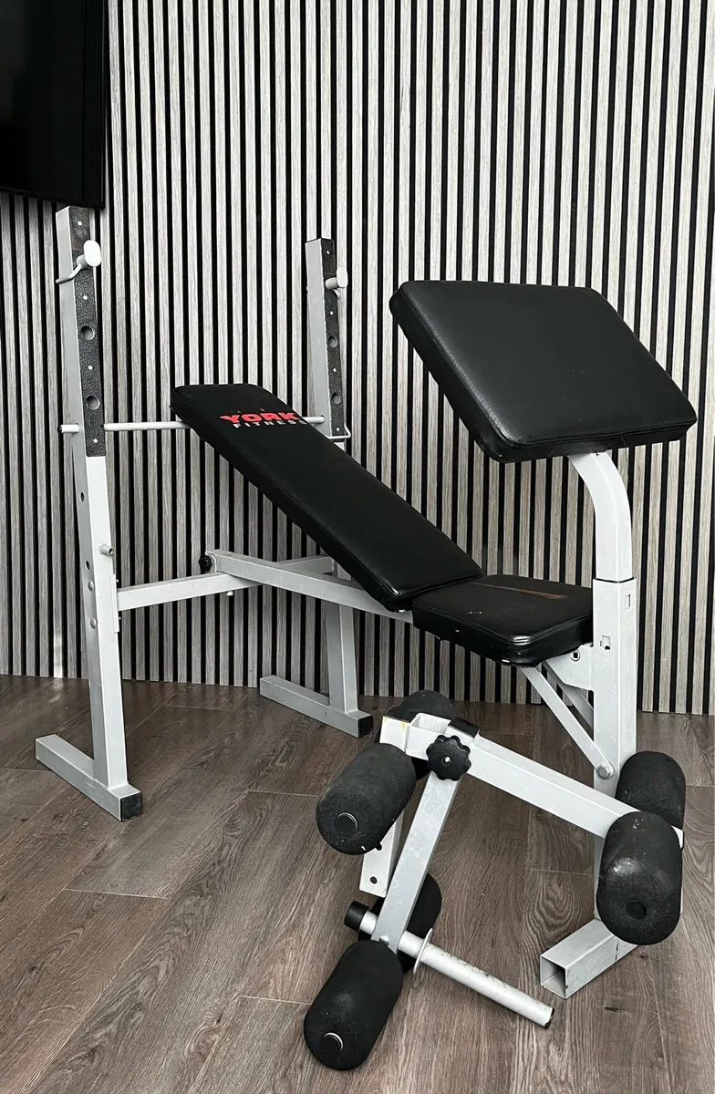 Weight bench york fitness. With attachments - Image 3