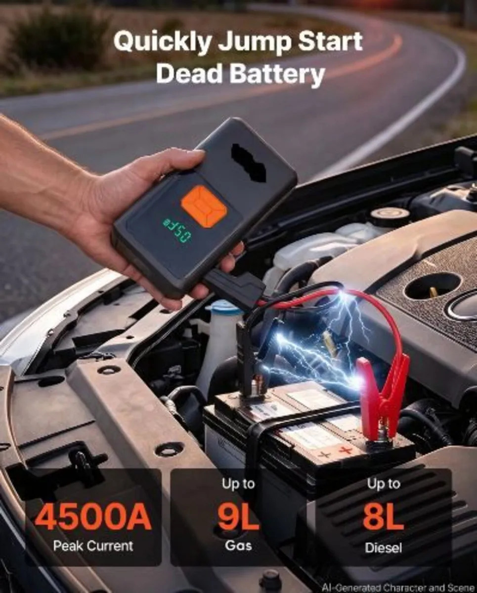 Jump Starter with Air Compressor - Image 3