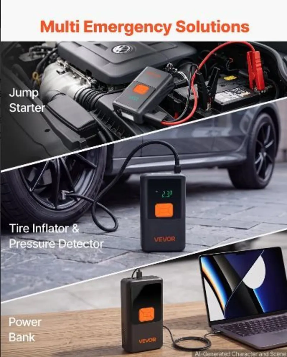 Jump Starter with Air Compressor - Image 2