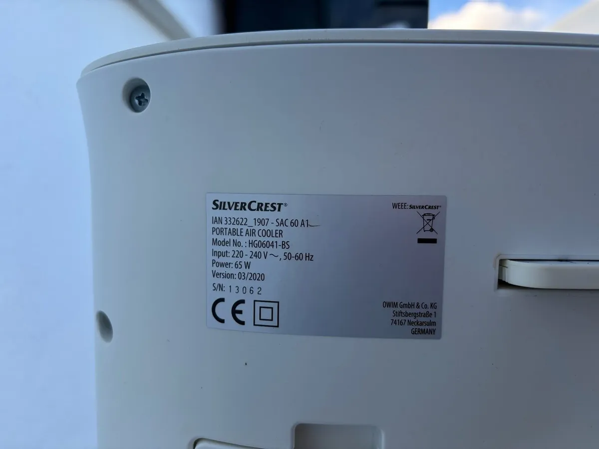 silver crest portable air cooler - Image 3