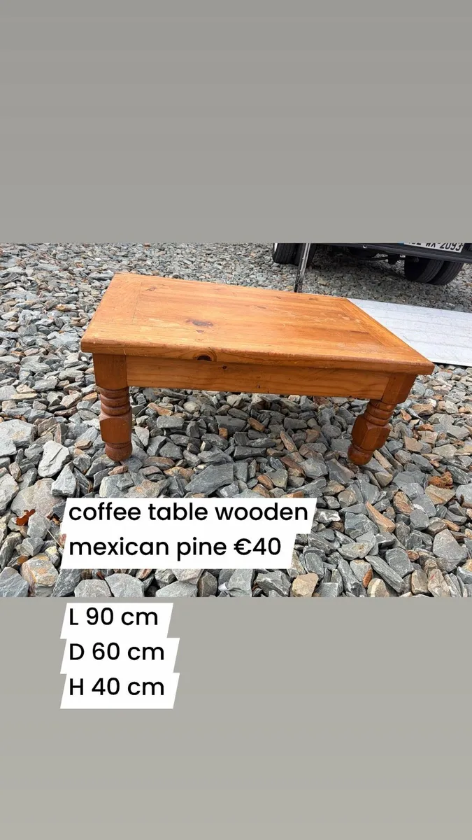 mexican pine wooden coffee table - Image 1