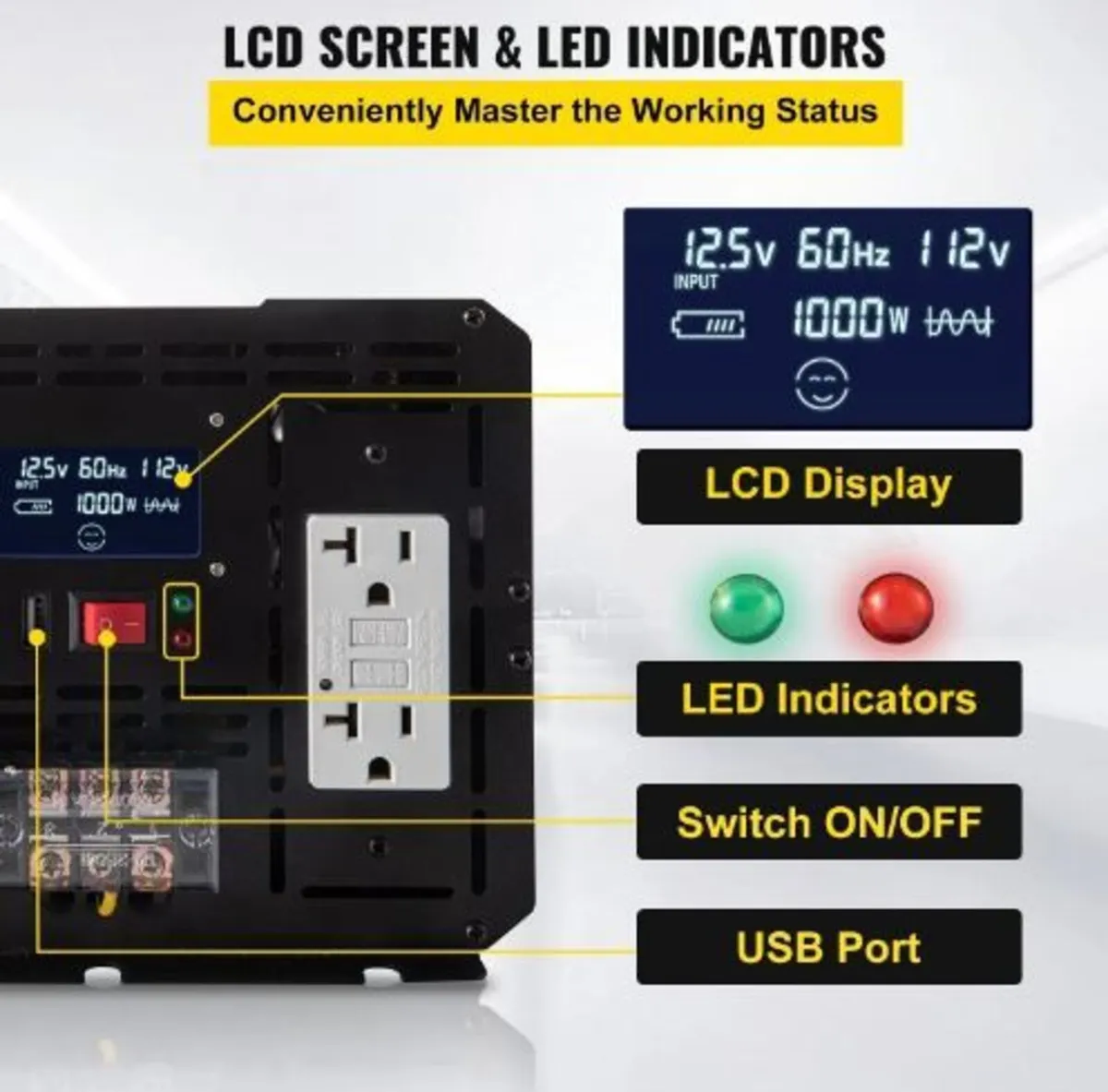 Power Inverter Modified Sine Wave Inverter 5000W - Image 2