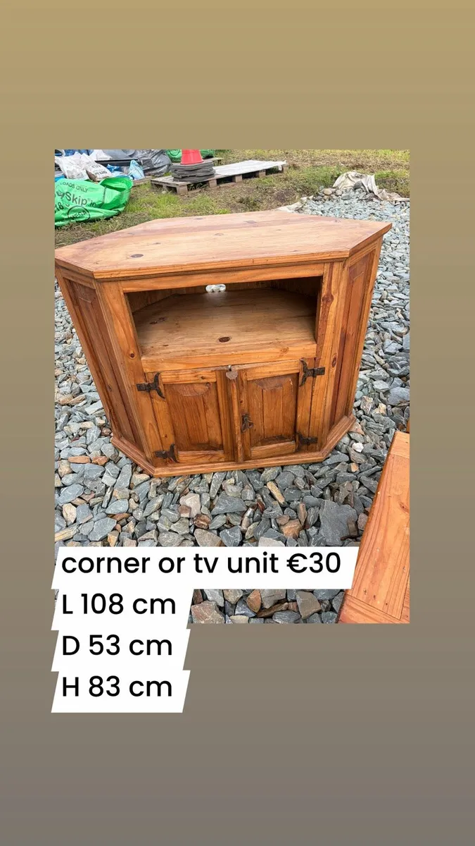 mexican pine tv unit / corner unit - Image 1