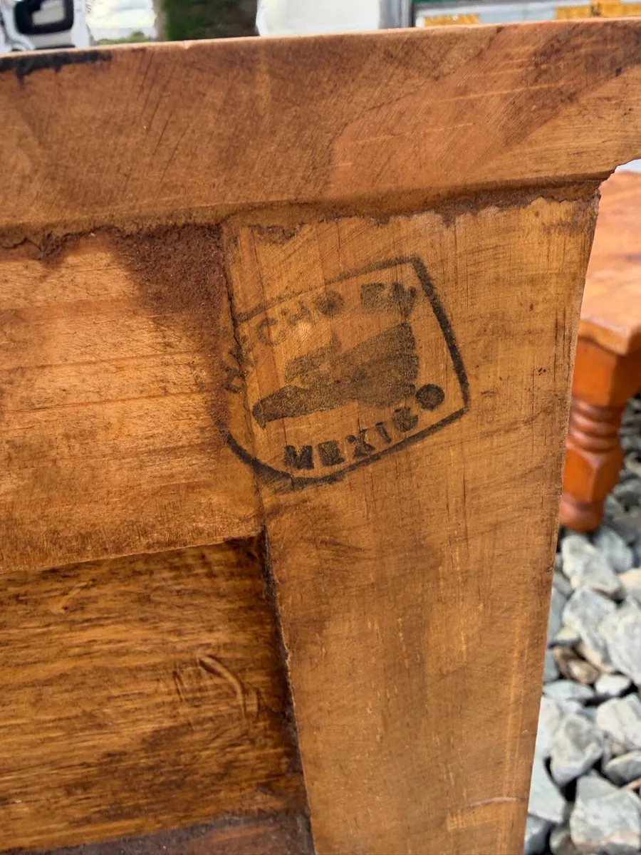 desk / side table mexican pine wooden - Image 4