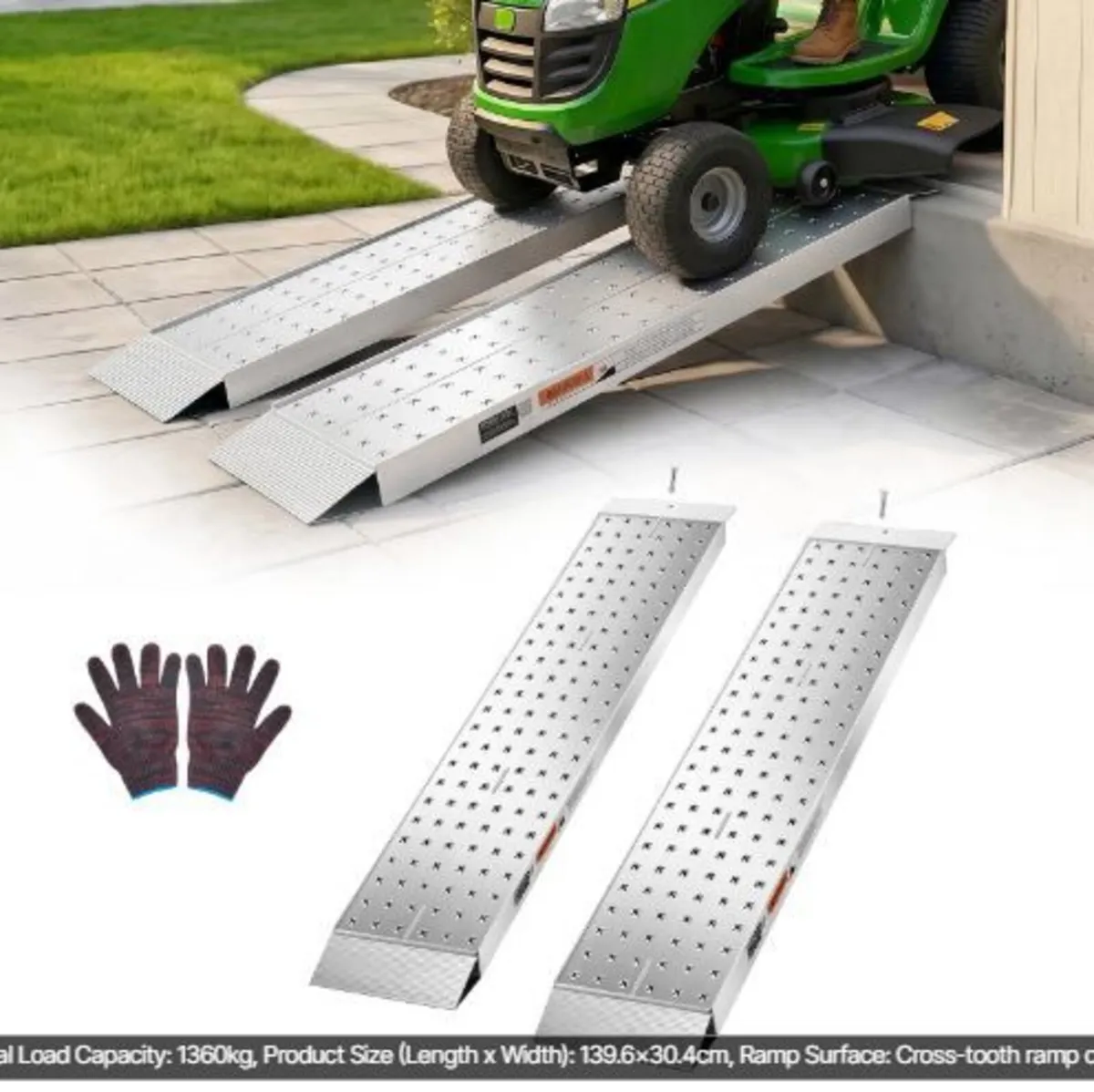 Aluminum Trailer Ramps, 2PCS 1396 x 304mm - Image 3