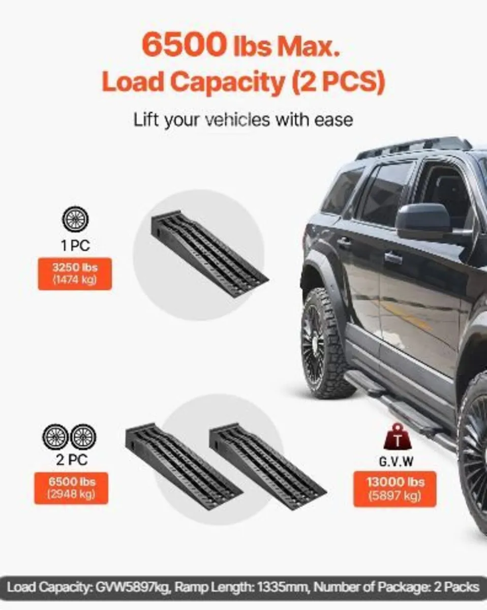 Car Ramps, 2 PCS 5897 kg GVW Capacity, 160 mm - Image 3