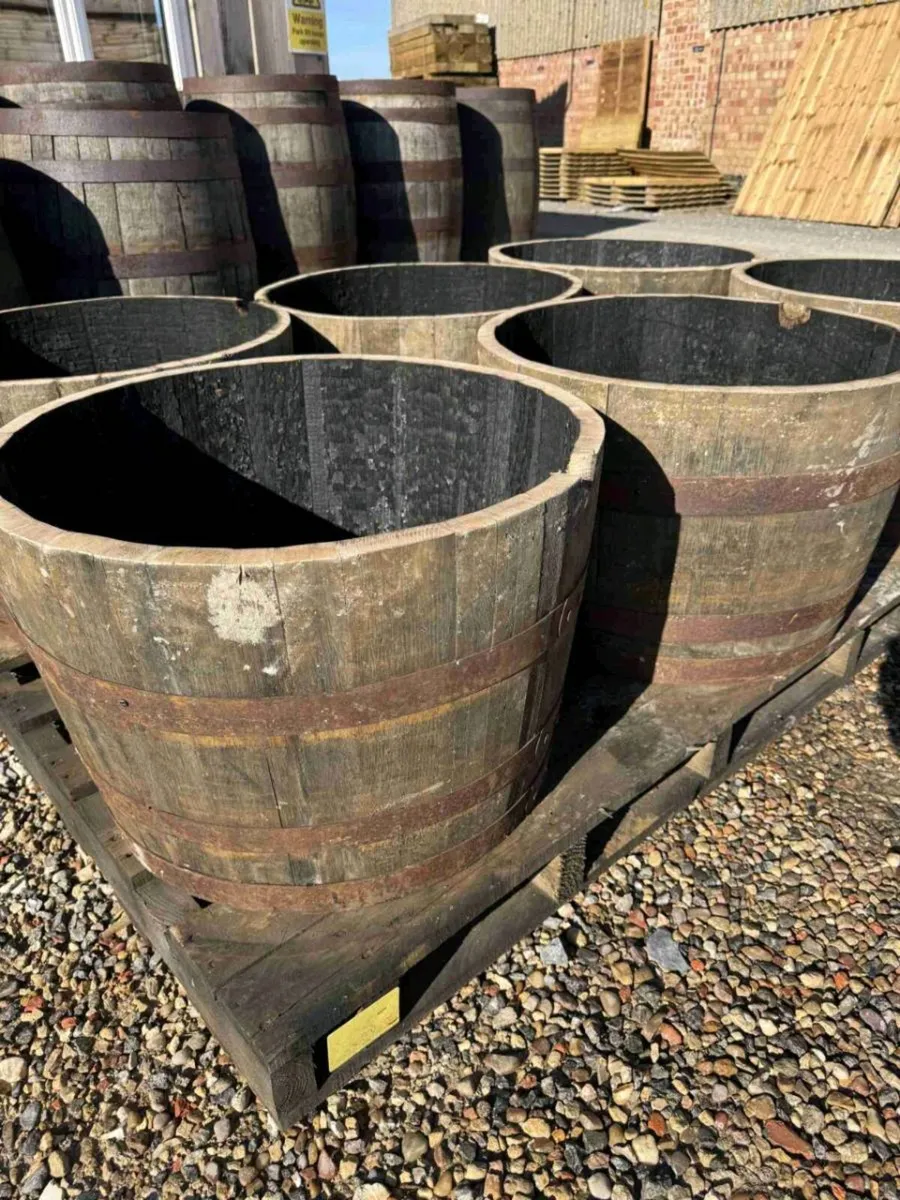 Solid Oak Half Whiskey Barrels – €35 Each

Genuine - Image 3