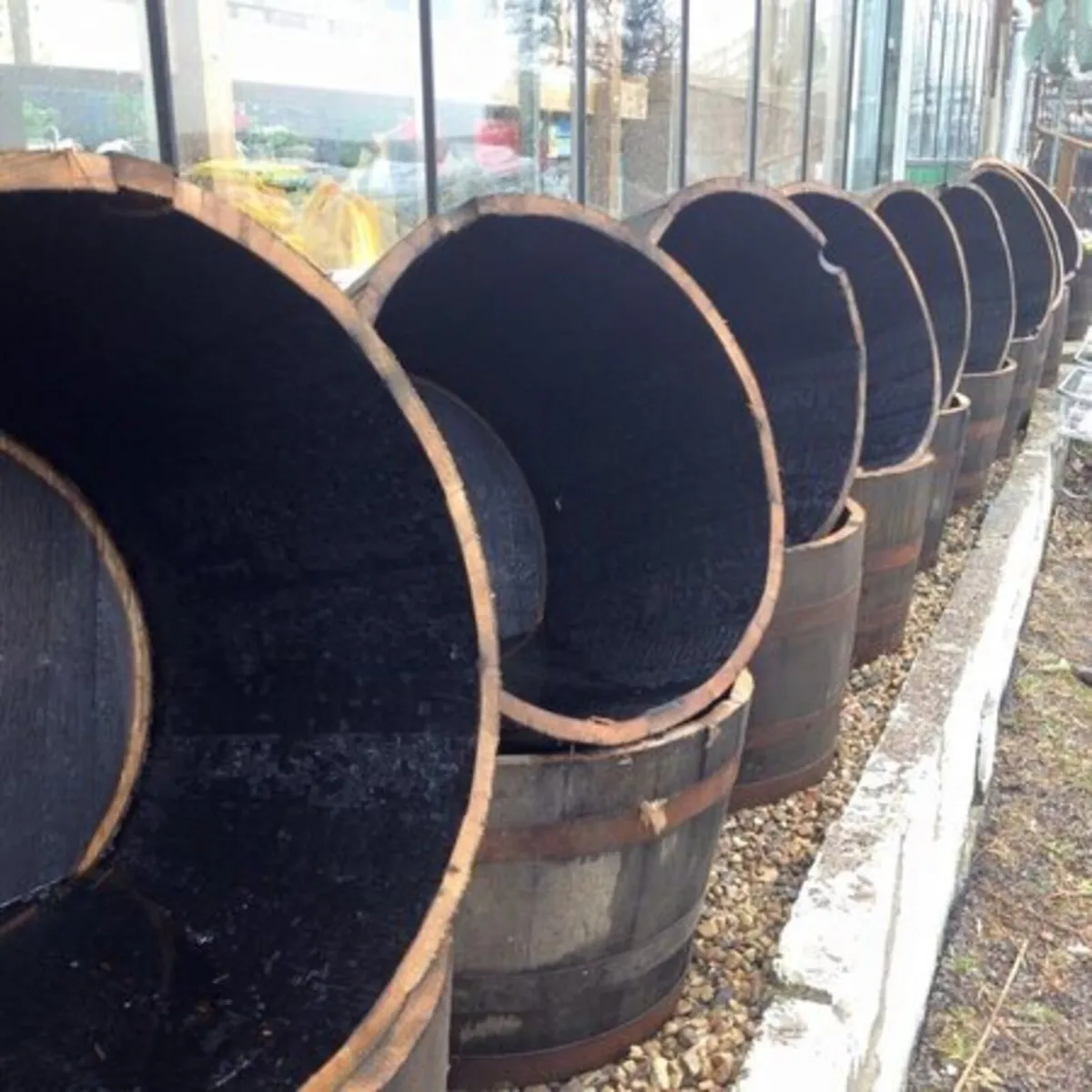 Solid Oak Half Whiskey Barrels – €35 Each

Genuine - Image 1