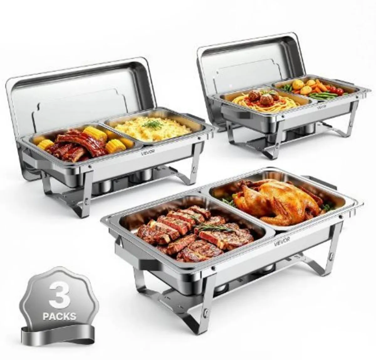 3 Packs Chafing Dishes for Buffet Set - Image 4