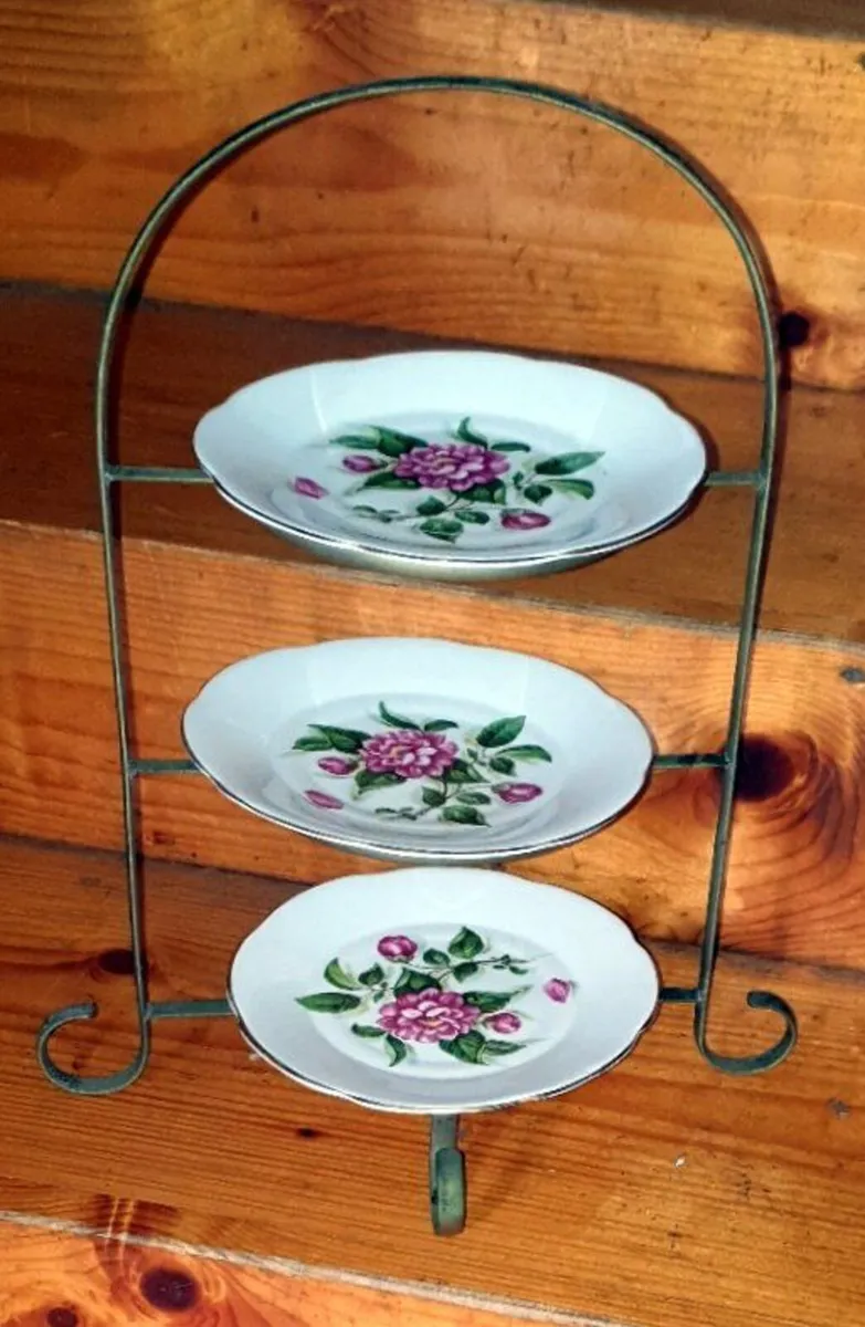 Pristine Vintage 3-Tier Regina Bone China Stand - Image 1