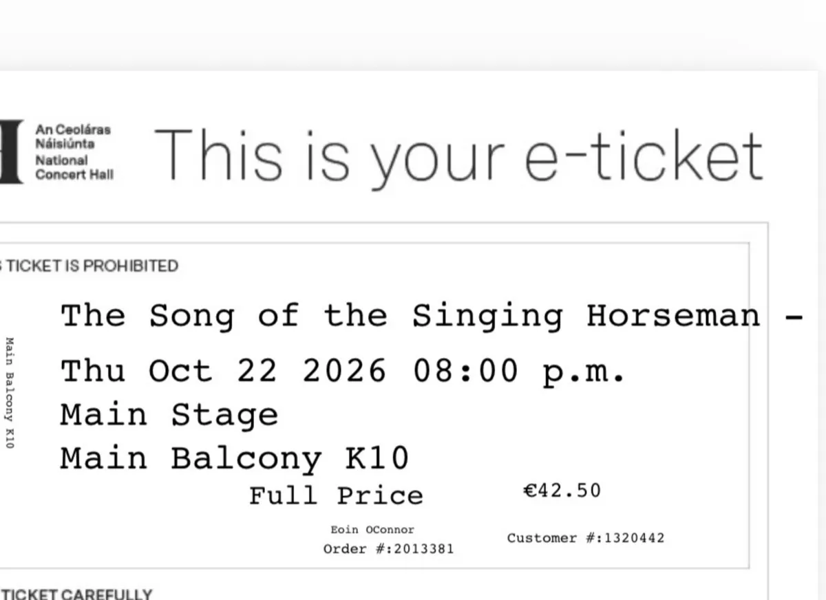 Ticket, Jimmy MacCarthy, National Concert Hall
