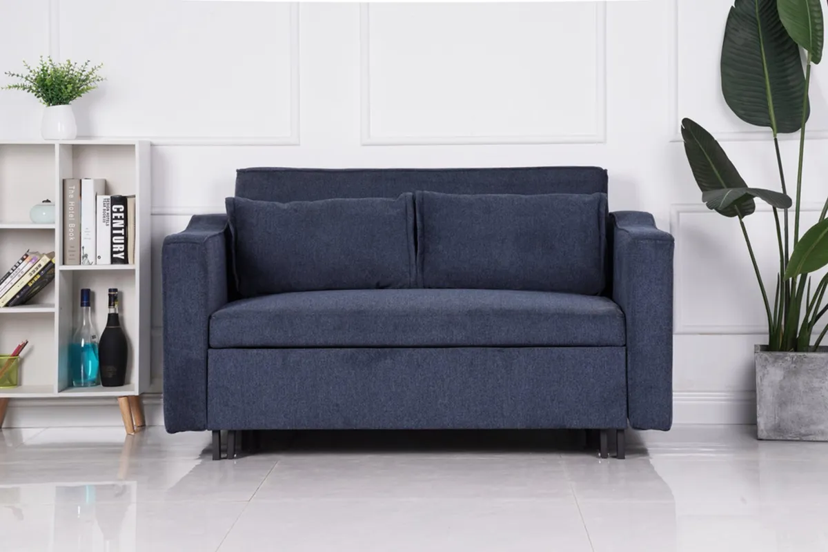 Brand new Asben denim blue sofa beds reduced - Image 3