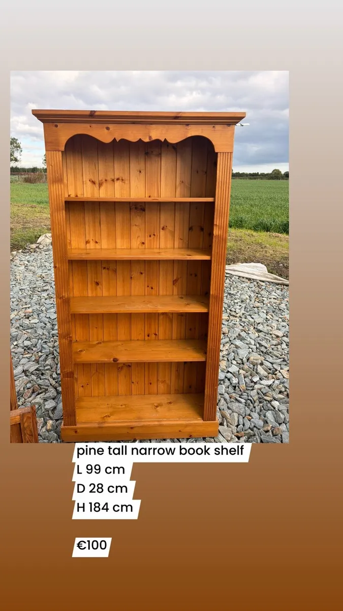 pine book shelf - Image 1