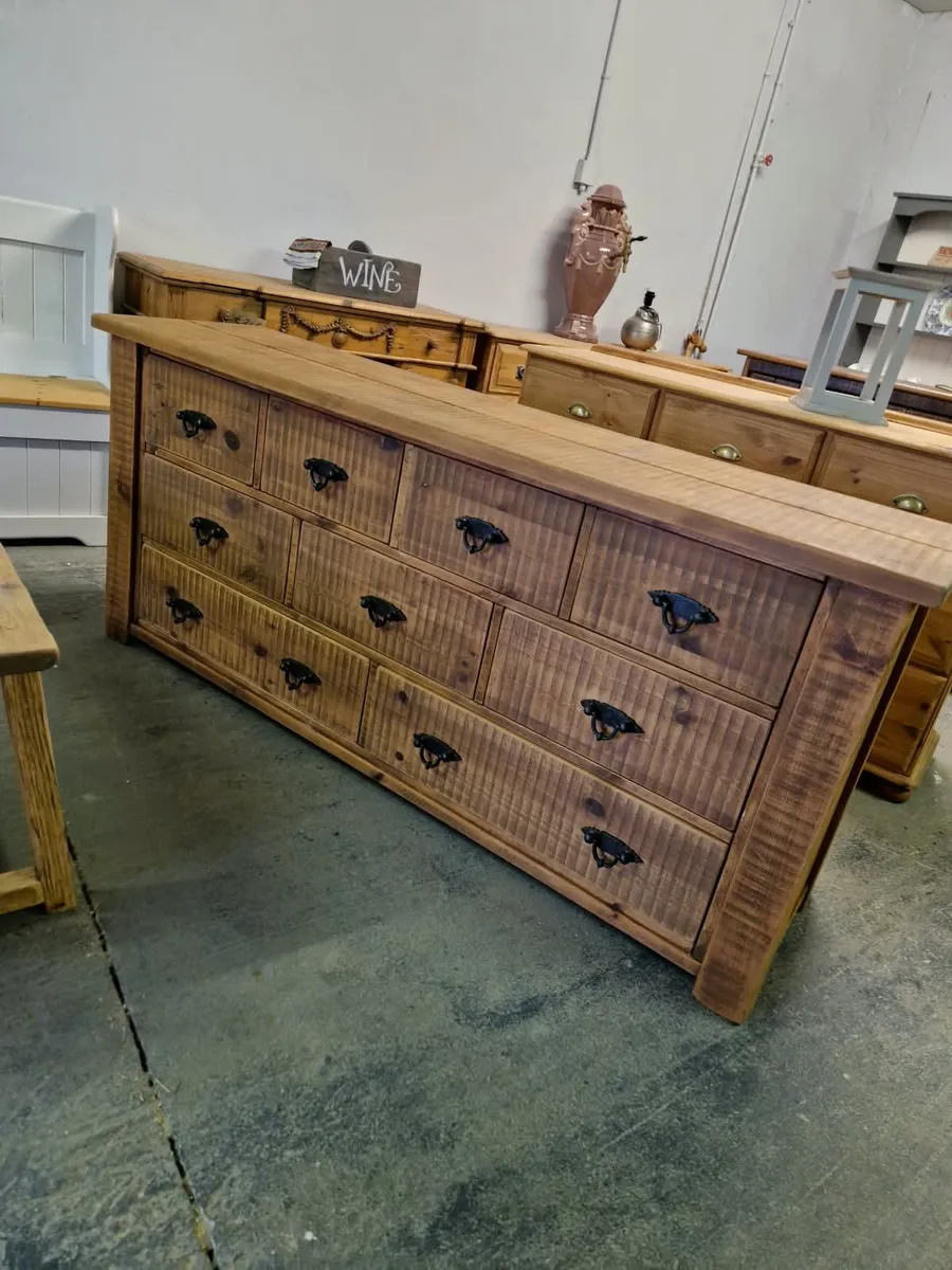 Large reclaimed wood chest of drawers - Image 1