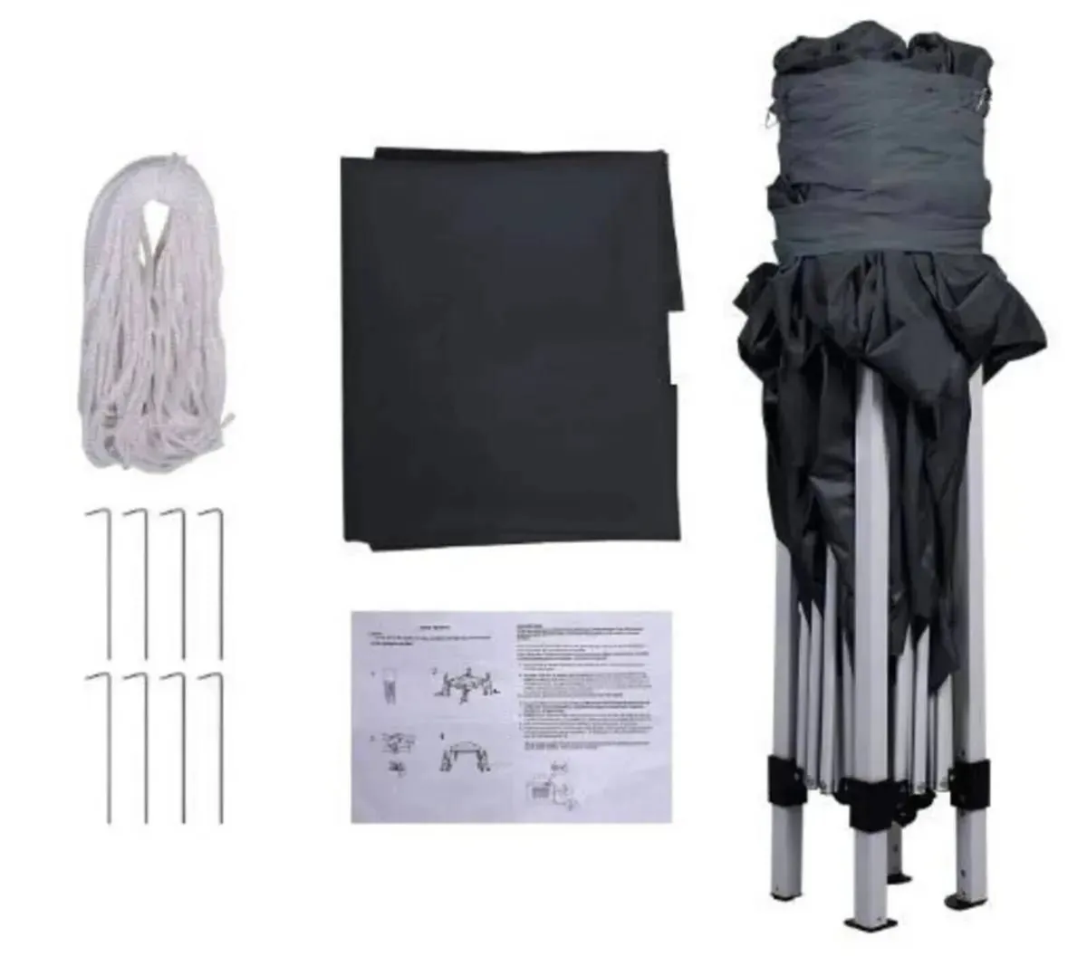 Gazebo 3x3m Folding Waterproof Garden Canopy - Image 2