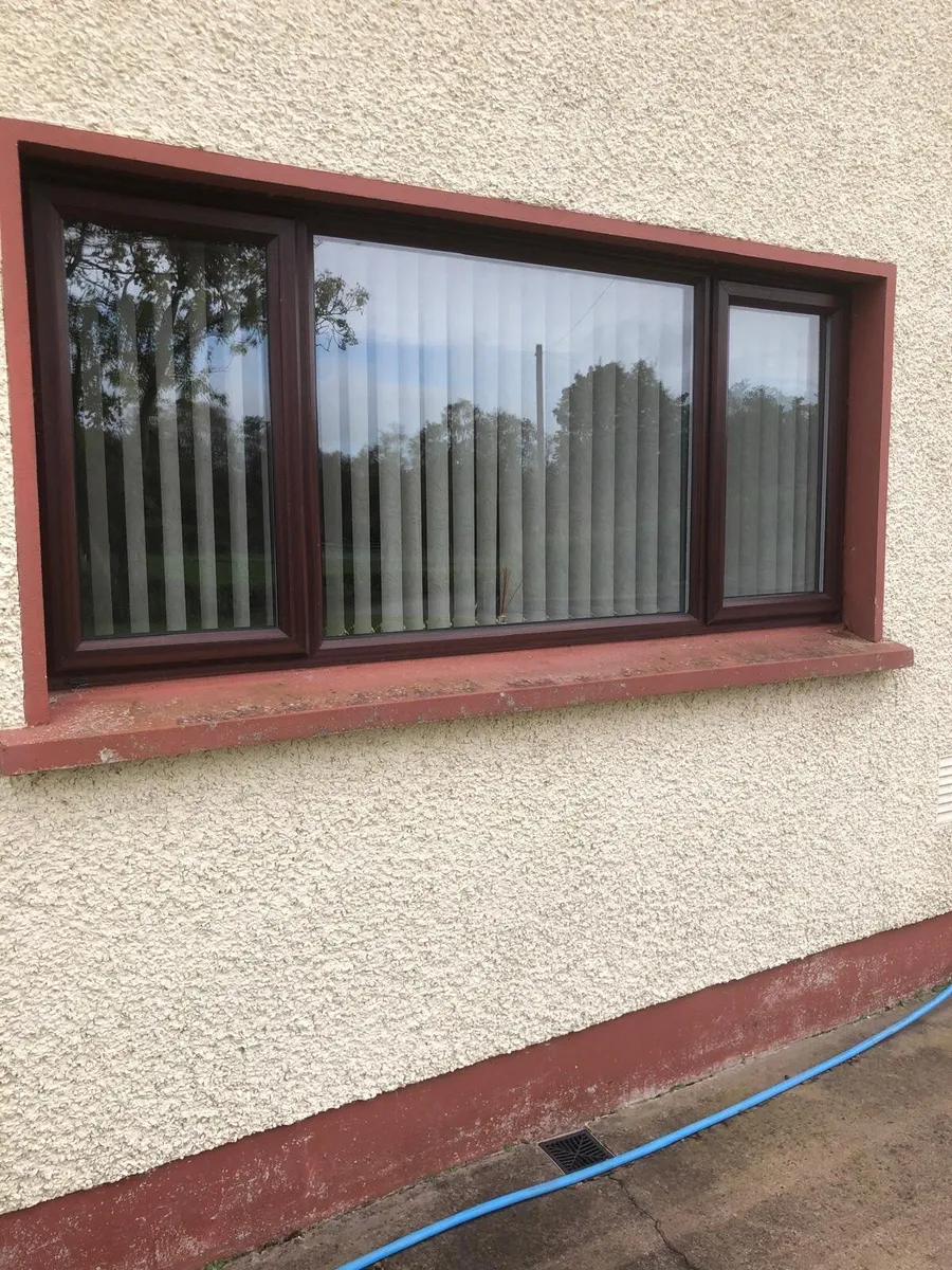 14 double glazed brown PVC windows and doors - Image 1