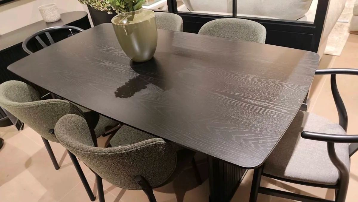 Black Oak Dining Table - Image 4