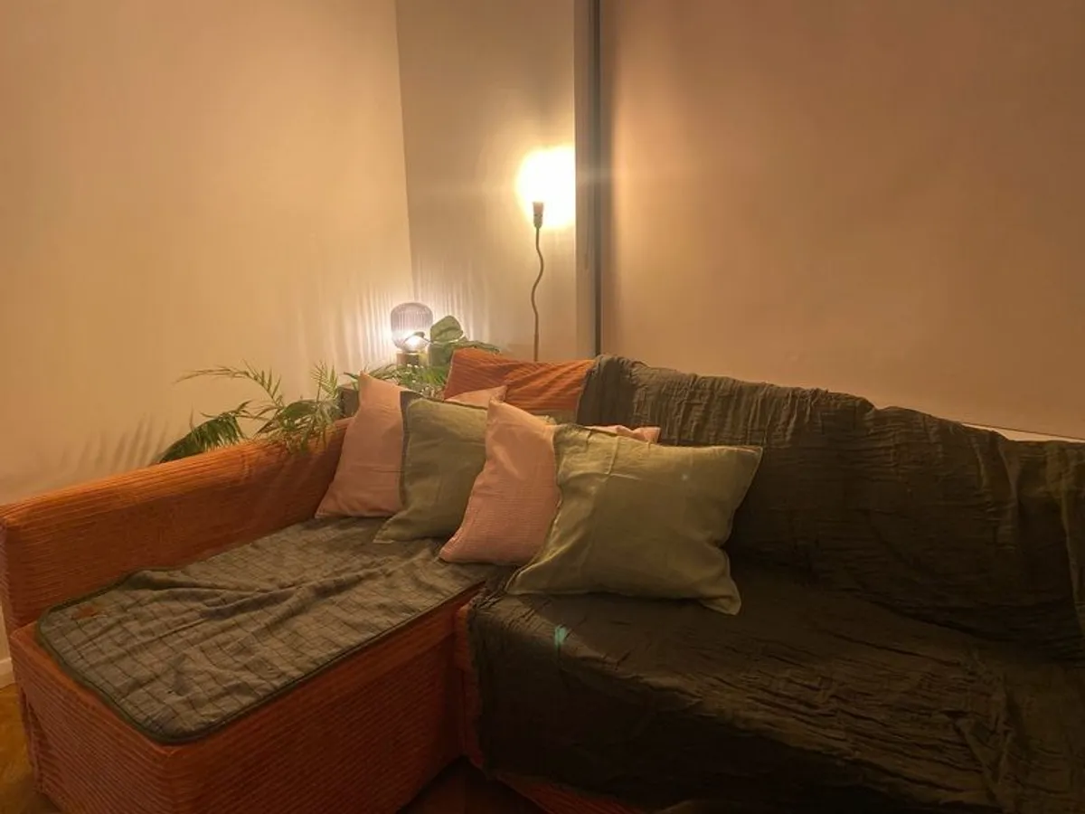 IKEA Friheten sofa bed and Bemz Custom Pink thick Corduroy sofa cover - Image 4