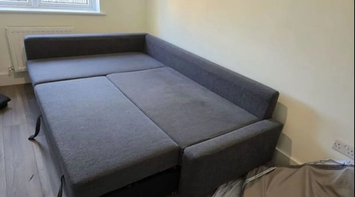 IKEA Friheten sofa bed and Bemz Custom Pink thick Corduroy sofa cover - Image 2