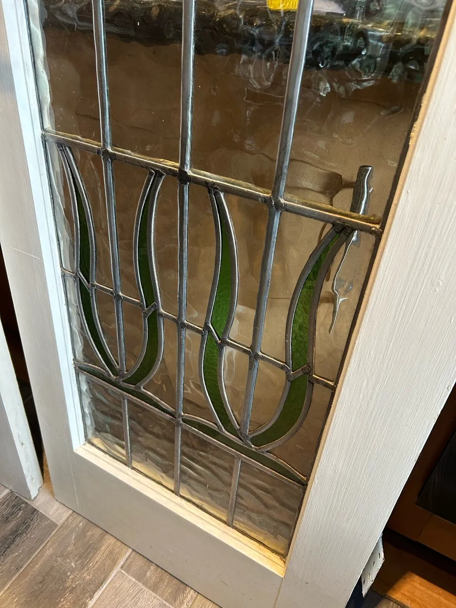 pair of stained glass doors - Image 4