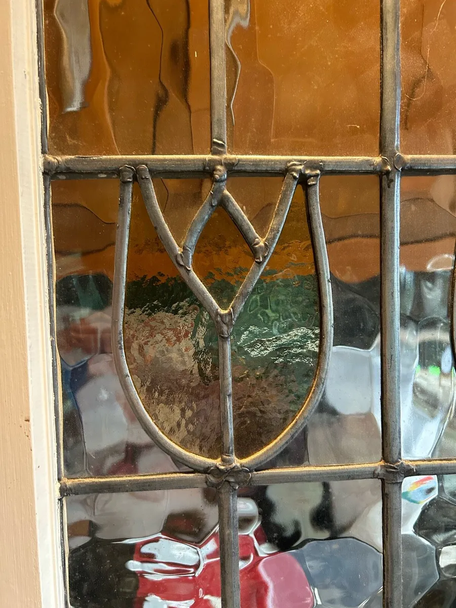 pair of stained glass doors - Image 2