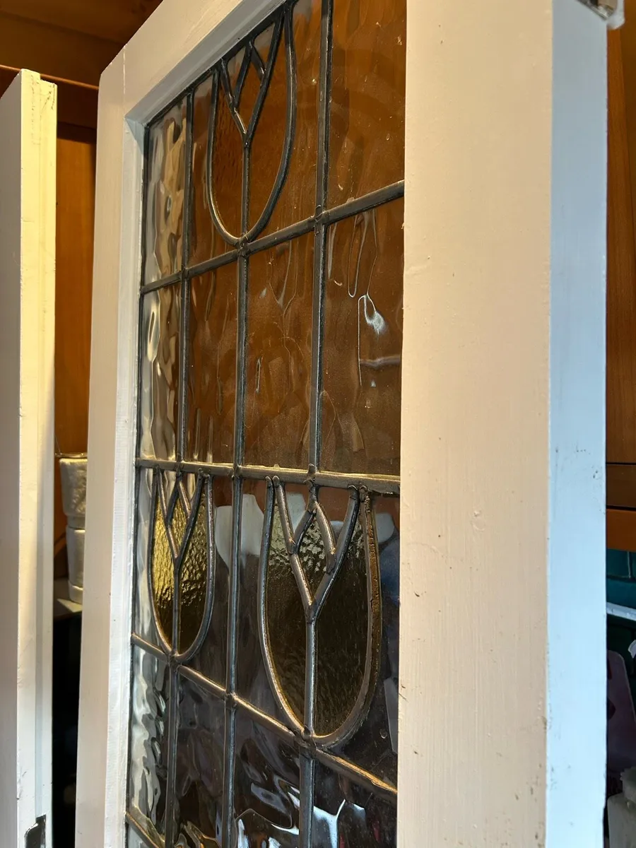 pair of stained glass doors - Image 3