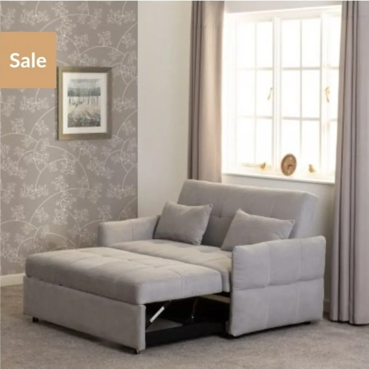 Chelsea Sofa Bed – Silver Grey Fabric - Image 2