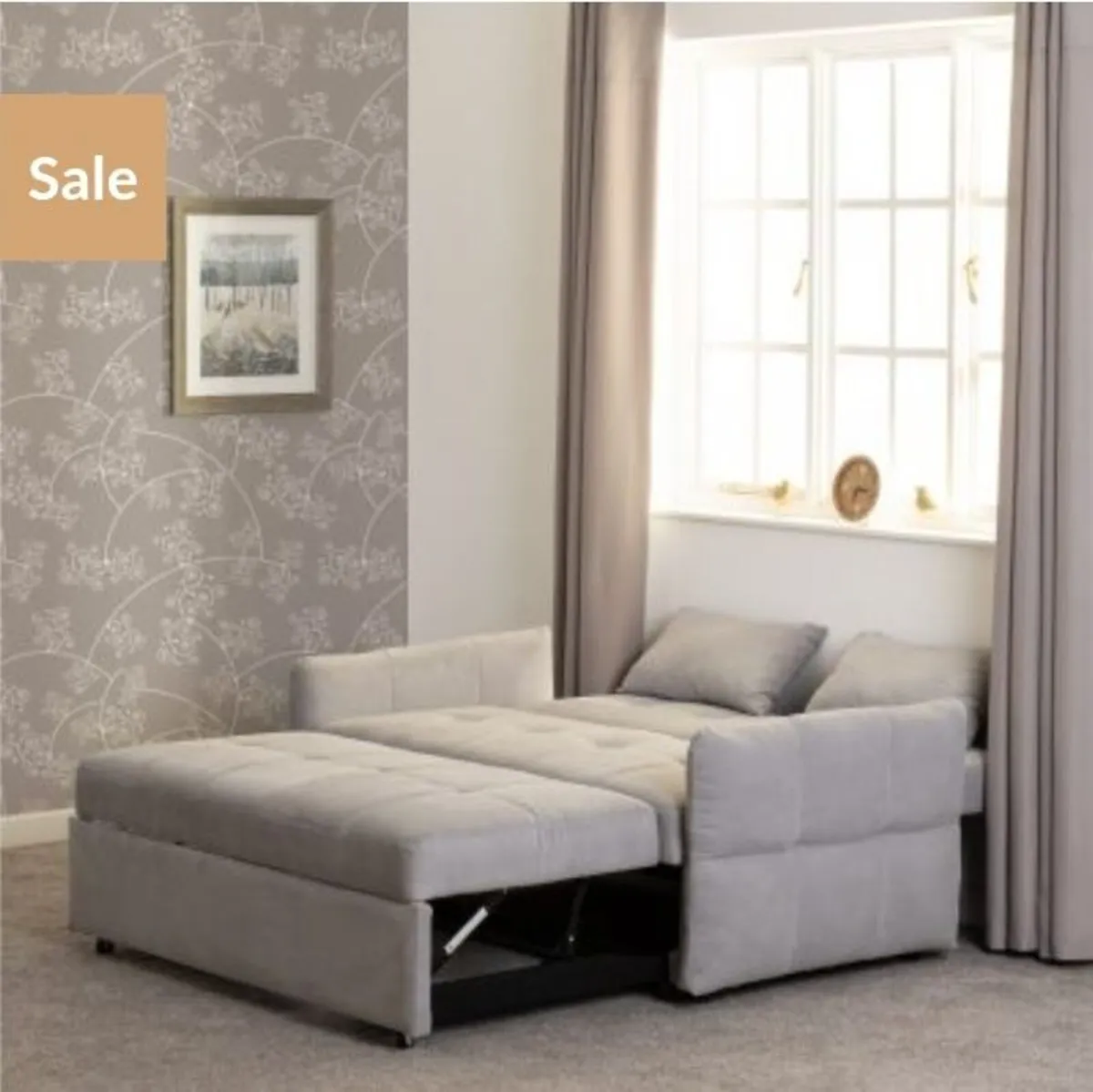 Chelsea Sofa Bed – Silver Grey Fabric - Image 3